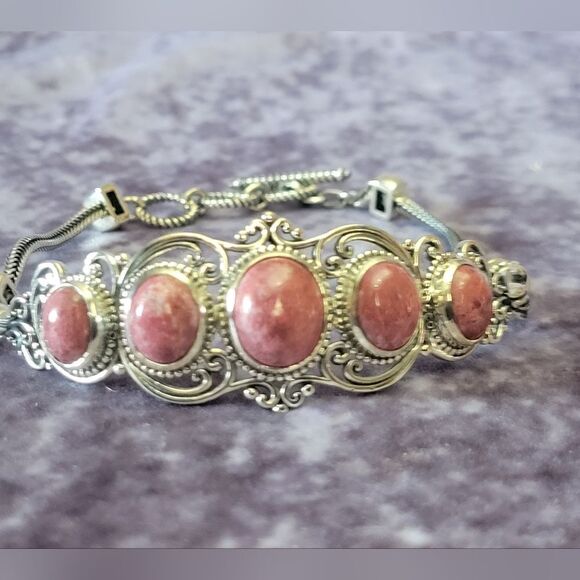 Norwegian Thulite Bracelet - Picture 3 of 15
